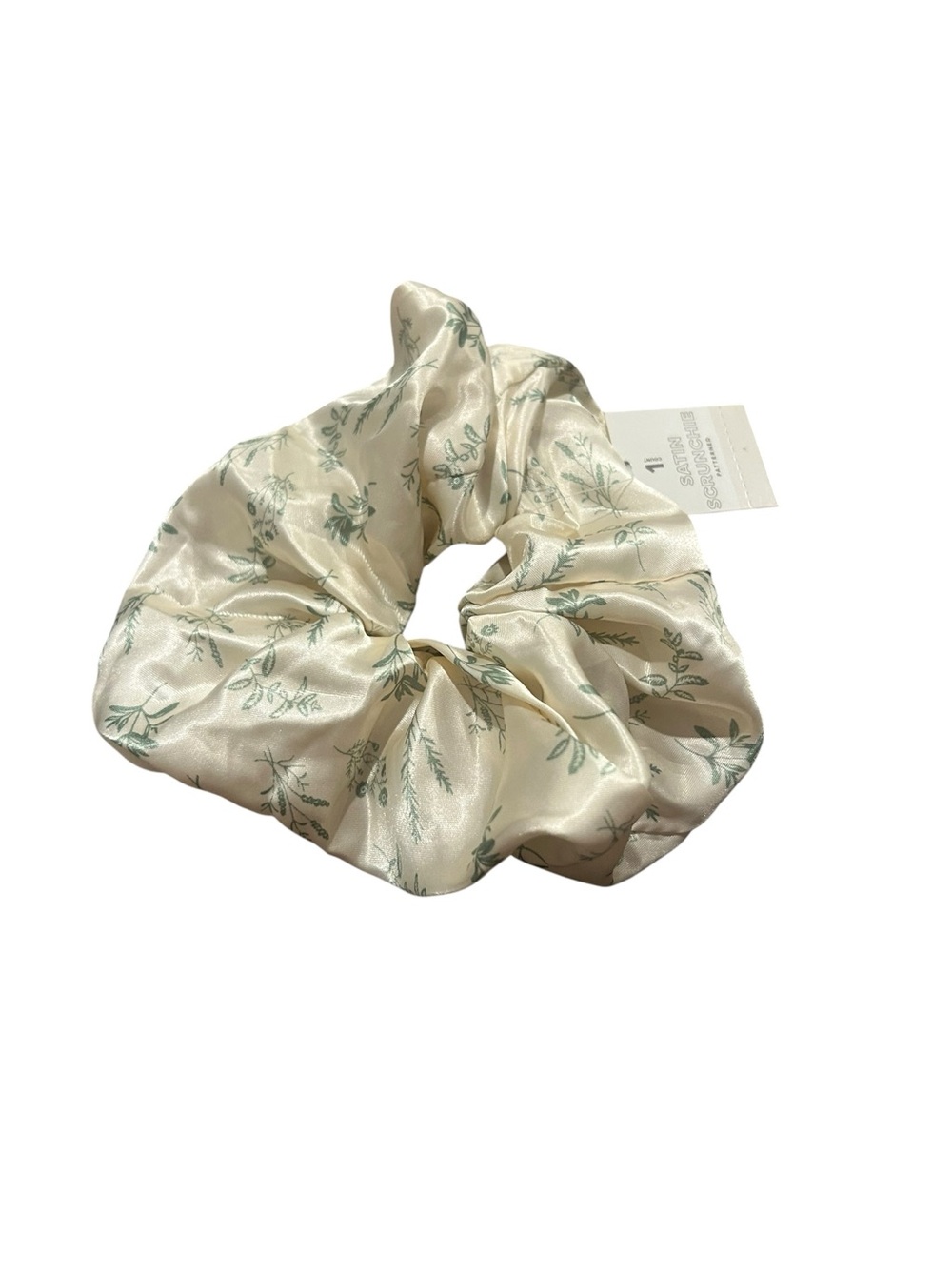 Extra large Silky Cream Floral Scrunchie